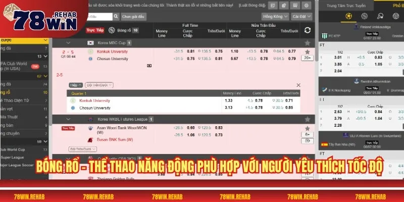 Thể Thao 78WIN - Thống Trị Sân Chơi Với Kèo Châu Âu 3 Bóng rổ – Thể thao năng động phù hợp với người yêu thích tốc độ