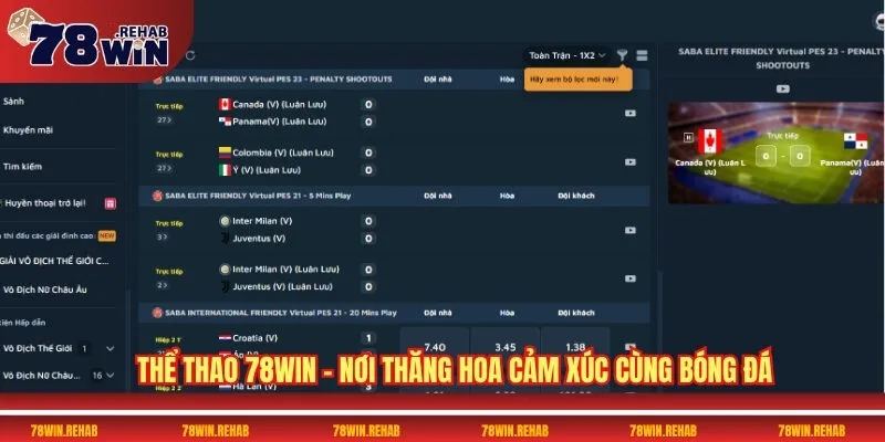 Thể Thao 78WIN - Thống Trị Sân Chơi Với Kèo Châu Âu 1 Thể thao 78WIN - Nơi thăng hoa cảm xúc cùng bóng đá